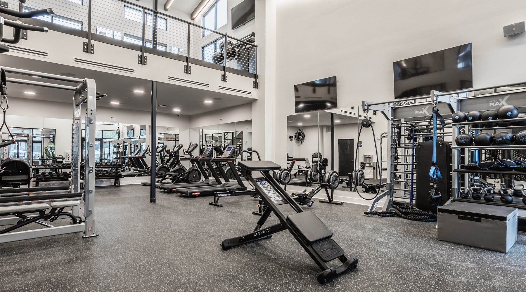Open and well-lit fitness center